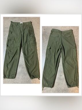Aritzia TNA Supply Surplus Olive Green Cargo Pants Sz 6 Utility Army
